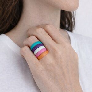 Colorful Stackable Rings Set